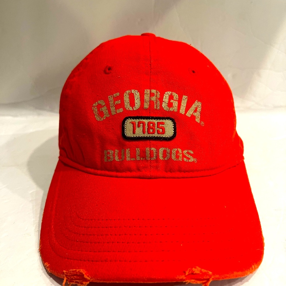 Vintage University of Georgia Bulldogs Distressed Adjustable Hat Cap Dawgs NCAA